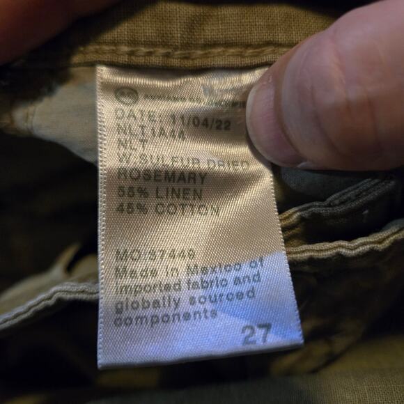 AG Adriano Goldschmied Rosemary Linen Pants Size 27 Khaki Beige - Picture 4 of 10